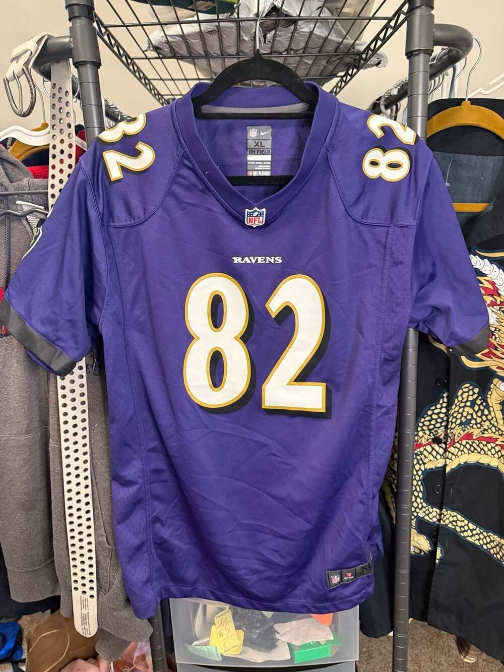 Nike Baltimore Ravens Torrey Smith #82 NFL Youth On-Field Jersey Size XL